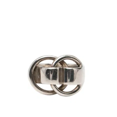 Pre-owned Hermes Silver Silver 925 Band Ring ()