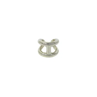 Pre-owned Hermes Silver Silver 925 Band Ring ()