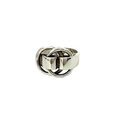 Pre-owned Hermes Silver Silver 925 Band Ring ()