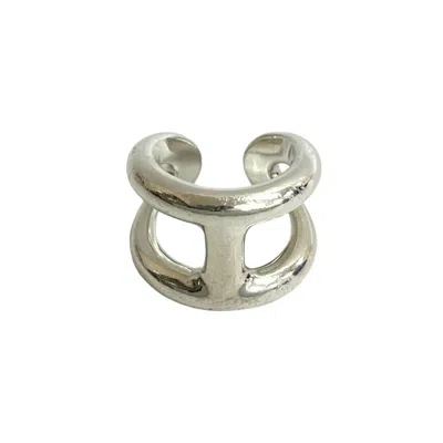 Pre-owned Hermes Silver Silver 925 Band Ring ()