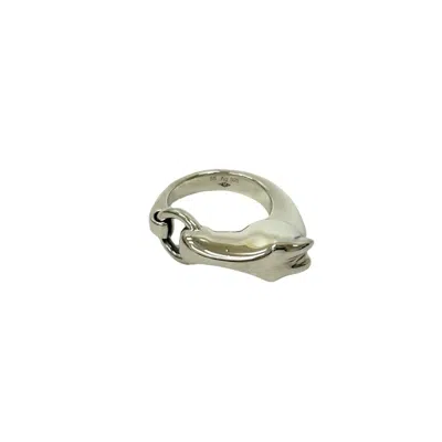 Pre-owned Hermes Silver Silver 925 Band Ring ()