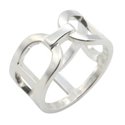Pre-owned Hermes Silver Silver 925 Band Ring ()