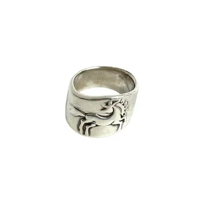 Pre-owned Hermes Silver Silver 925 Band Ring ()