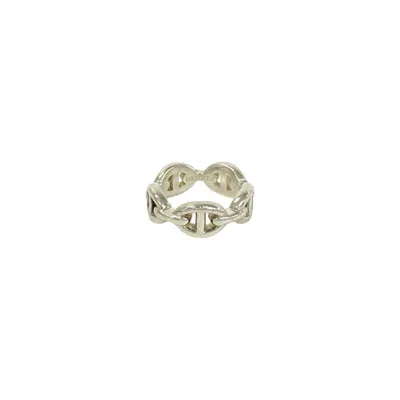 Pre-owned Hermes Silver Silver 925 Band Ring ()