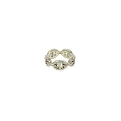 Pre-owned Hermes Silver Silver 925 Band Ring ()
