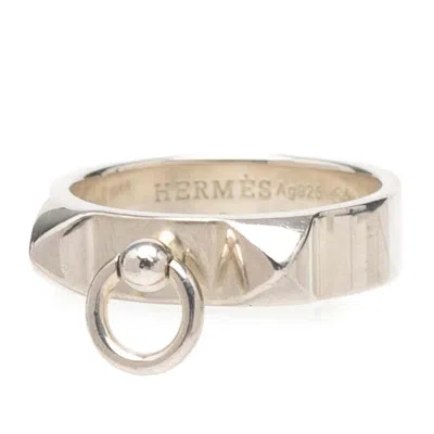 Pre-owned Hermes Silver Silver 925 Band Ring ()