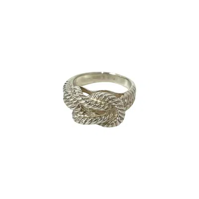 Pre-owned Hermes Silver Silver 925 Band Ring ()