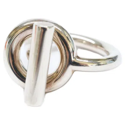 Pre-owned Hermes Silver Silver 925 Band Ring ()