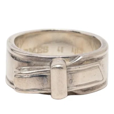 Pre-owned Hermes Silver Silver 925 Band Ring ()