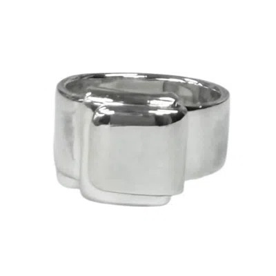 Pre-owned Hermes Silver Silver 925 Band Ring ()