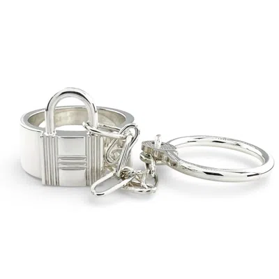 Pre-owned Hermes Silver Silver 925 Band Ring ()