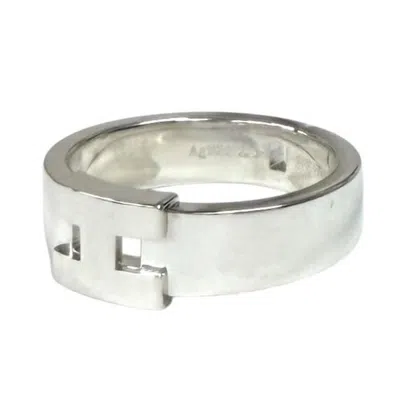 Pre-owned Hermes Silver Silver 925 Band Ring ()