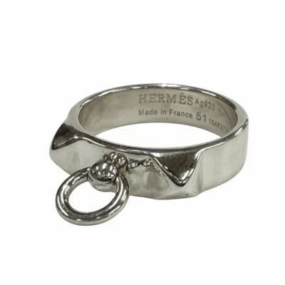 Pre-owned Hermes Silver Silver 925 Band Ring ()