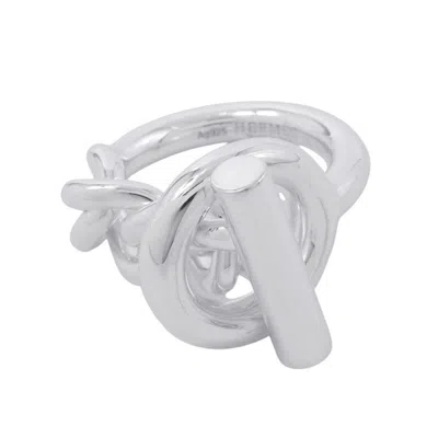 Pre-owned Hermes Silver Silver 925 Band Ring ()