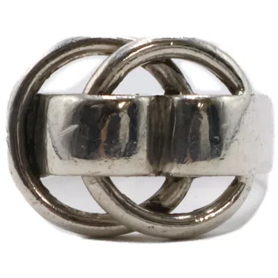 Pre-owned Hermes Silver Silver 925 Band Ring ()