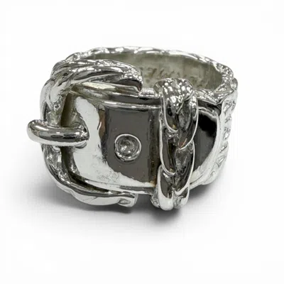 Pre-owned Hermes Silver Silver 925 Band Ring ()