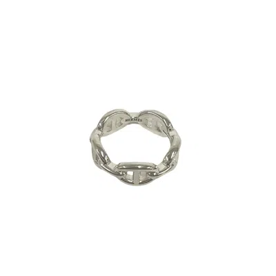 Pre-owned Hermes Silver Silver 925 Band Ring ()