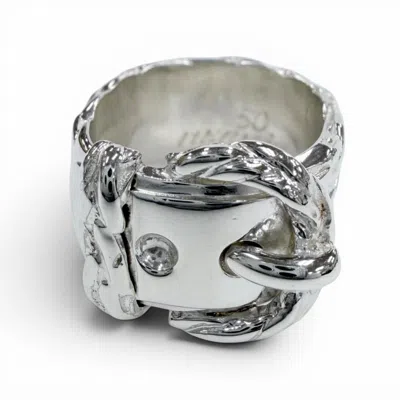 Pre-owned Hermes Silver Silver 925 Band Ring ()