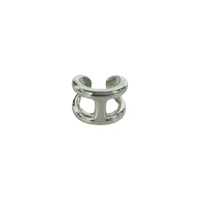 Pre-owned Hermes Silver Silver 925 Band Ring ()