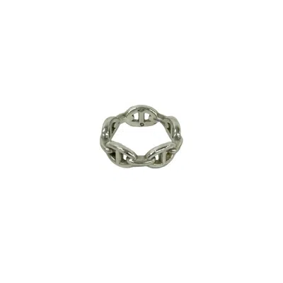 Pre-owned Hermes Silver Silver 925 Band Ring ()