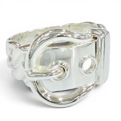 Pre-owned Hermes Silver Silver 925 Band Ring ()
