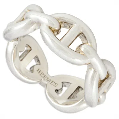 Pre-owned Hermes Silver Silver 925 Band Ring ()