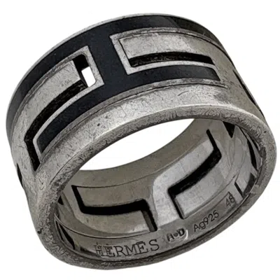 Pre-owned Hermes Silver Silver 925 Band Ring ()