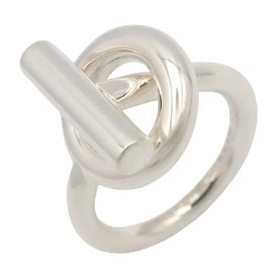 Pre-owned Hermes Silver Silver 925 Band Ring ()