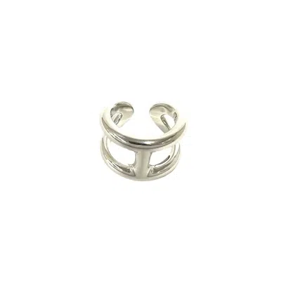 Pre-owned Hermes Silver Silver 925 Band Ring ()