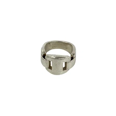 Pre-owned Hermes Silver Silver 925 Band Ring ()