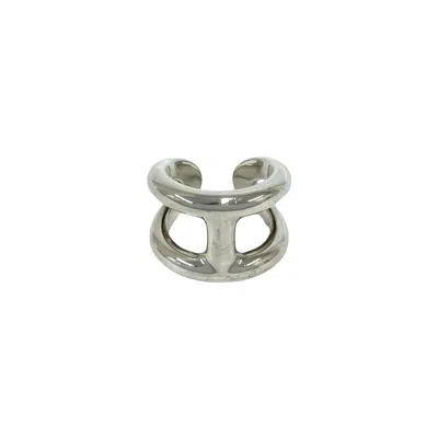 Pre-owned Hermes Silver Silver 925 Band Ring ()