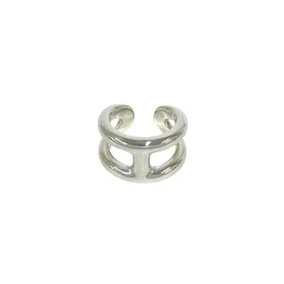 Pre-owned Hermes Silver Silver 925 Band Ring ()