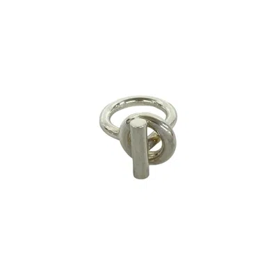 Pre-owned Hermes Silver Silver 925 Band Ring ()