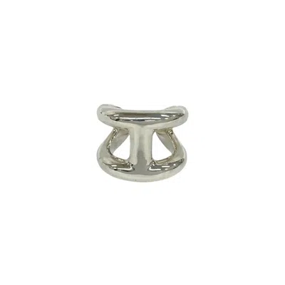 Pre-owned Hermes Silver Silver 925 Band Ring ()