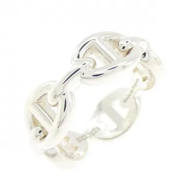 Pre-owned Hermes Silver Silver 925 Band Ring ()