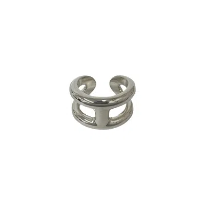 Pre-owned Hermes Silver Silver 925 Band Ring ()