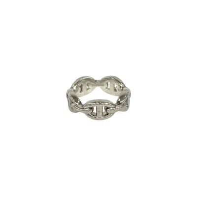 Pre-owned Hermes Silver Silver 925 Band Ring ()