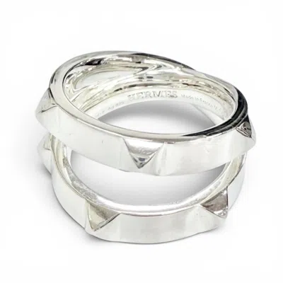 Pre-owned Hermes Silver Silver 925 Band Ring ()