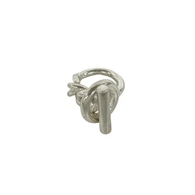 Pre-owned Hermes Silver Silver 925 Band Ring ()