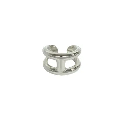 Pre-owned Hermes Silver Silver 925 Band Ring ()