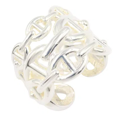 Pre-owned Hermes Silver Silver 925 Band Ring ()