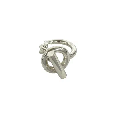 Pre-owned Hermes Silver Silver 925 Band Ring ()