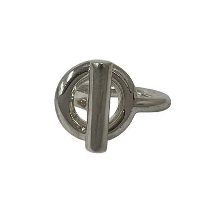 Pre-owned Hermes Silver Silver 925 Band Ring ()