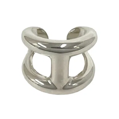 Pre-owned Hermes Silver Silver 925 Band Ring ()