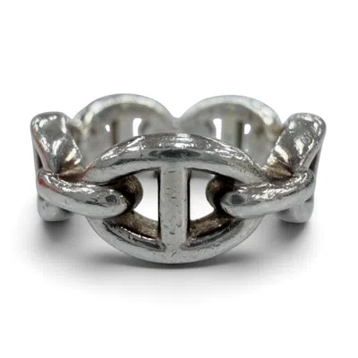 Pre-owned Hermes Silver Silver 925 Band Ring ()