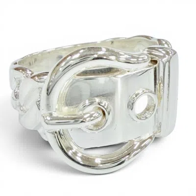 Pre-owned Hermes Silver Silver 925 Band Ring ()