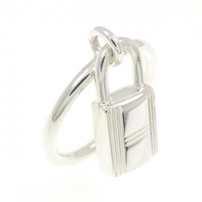 Pre-owned Hermes Silver Silver 925 Band Ring ()