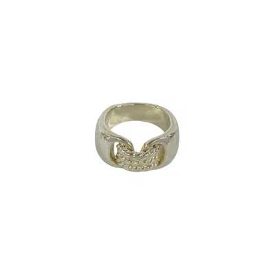 Pre-owned Hermes Silver Silver 925 Band Ring ()