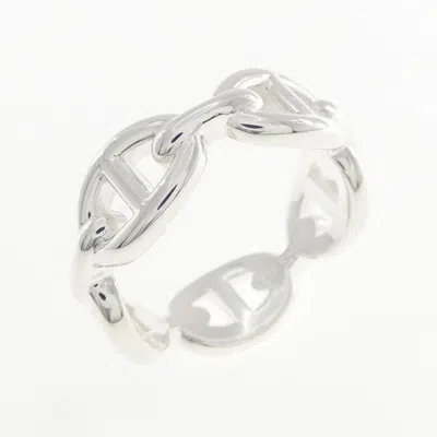 Pre-owned Hermes Silver Silver 925 Band Ring ()
