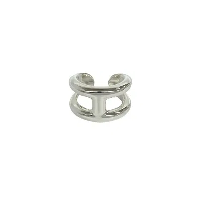 Pre-owned Hermes Silver Silver 925 Band Ring ()